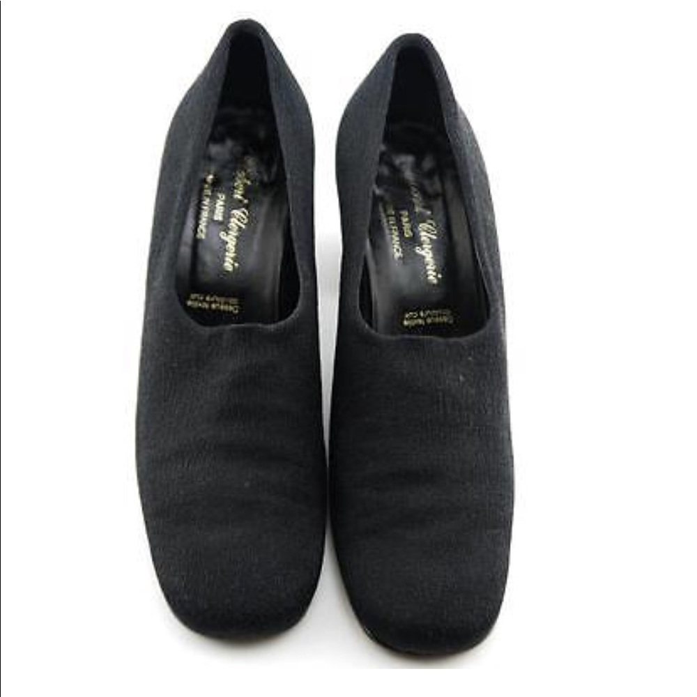 robert clergerie black cloth pump 7.5